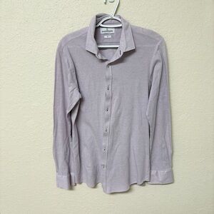 Europann St Tropez Men's Purple Button Up Shirt Long Sleeve Size M 100% Cotton